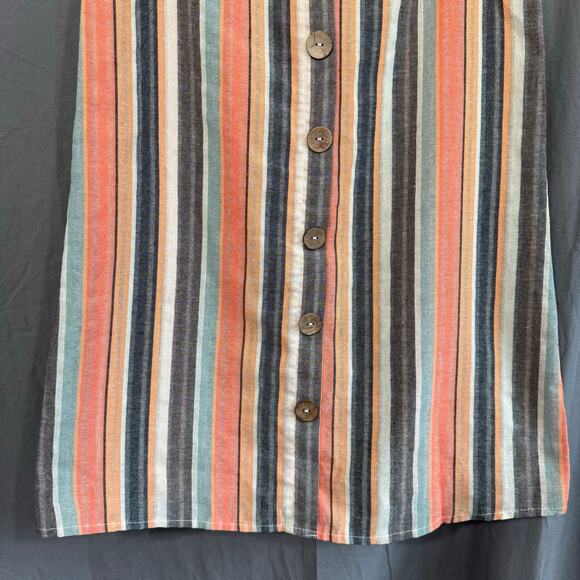 SHEIN Striped Sleeveless Button Front Shift Dress – Size US 6 (M) - Picture 3 of 9